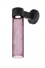  JUNI16PL-WALL-LED-BK - Besa, Juni 16 Outdoor Sconce, Plum Bubble, Black Finish, 1x4W LED