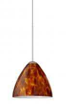  RXP-177918-SN - Besa Pendant Mia Satin Nickel Amber Cloud 1x50W Halogen