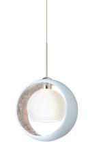  RXP-4293SF-SN - Besa Pendant Pogo Satin Nickel White/Inner Silver 1x35W Halogen