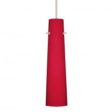  RXP-5674RM-SN-277-DIM010 - Besa Camino Pendant Satin Nickel Ruby Matte 1x50W Halogen, 277V, 0-10V Dimming