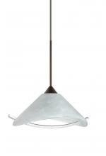  X-181304-BR - Besa Pendant For Multport Canopy Hoppi Bronze Marble/Clear 1x50W Halogen