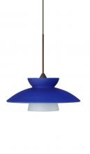  X-271823-BR - Besa Pendant For Multiport Canopy Trilo 7 Bronze Blue Matte 1x50W Halogen