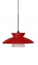  X-271831-BR - Besa Pendant For Multiport Canopy Trilo 7 Bronze Red Matte 1x50W Halogen