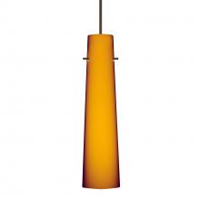  X-567480-BR - Besa Camino Pendant for Multiport Canopy Bronze Amber Matte 1x50W Halogen