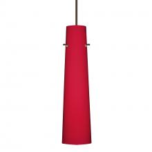  X-5674RM-BR - Besa Camino Pendant for Multiport Canopy Bronze Ruby Matte 1x50W Halogen