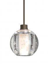  XP-BOCA5BB-LED-BR - Besa, Boca 5 Cord Pendant, Clear Bubble, Bronze Finish, 1x3W LED