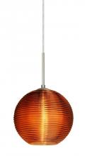  1JT-461682-SN - Besa Kristall 8 Pendant Satin Nickel Amber 1x75W Medium Base