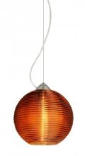  1KX-461682-LED-SN - Besa Kristall 8 Pendant Satin Nickel Amber 1x9W LED