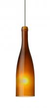 Besa Lighting 1XT-1684AF-BR - Besa Pendant Botella 10 Bronze Amber Frost 1x35W Halogen