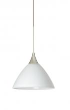  1XP-174307-SN - Besa Pendant Domi Satin Nickel White 1x50W Halogen