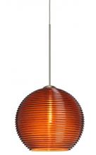  X-461582-LED-SN - Besa Pendant For Multiport Canopy Kristall 6 Satin Nickel Amber 1x5W LED