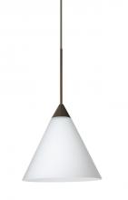  1XP-512107-BR - Besa Pendant Kani Bronze Opal Matte 1x50W Halogen