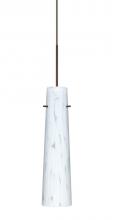  1XC-567419-BR - Besa Camino Pendant Bronze Carrera 1x50W Halogen