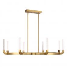  1-2507-8-322 - Del Mar 8-Light LED Chandelier in Warm Brass by Breegan Jane