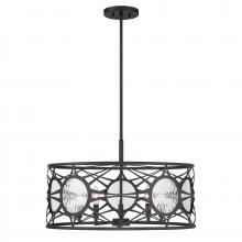  6-5065-5-89 - Balfour 5-Light Convertible Semi-Flush or Pendant in Matte Black