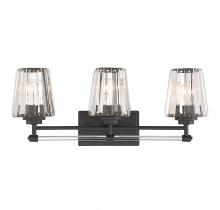  8-6001-3-BK - Garnet 3-Light Bathroom Vanity Light in Matte Black