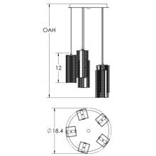 Hammerton CHB0020-05-FB-0-C01-E2 - Downtown Mesh Round 5pc Multi-Pendant