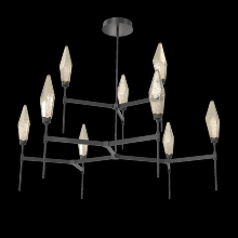  CHB0050-54-MB-CB-001-L1 - Rock Crystal Round Chandelier-54-Matte Black