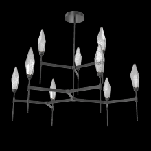  CHB0050-54-MB-CS-001-L1 - Rock Crystal Round Chandelier-54-Matte Black