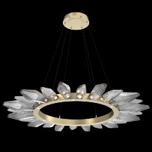  CHB0050-56-GB-CS-CA1-L3 - Rock Crystal Radial Ring - 56-Gilded Brass