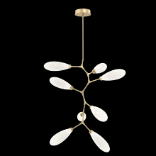  CHB0071-VB-GB-WL-001-L3 - Fiori Modern Vine 8 Pc.-Gilded Brass-White Glass Lens