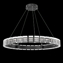  CHB0087-38-MB-TP-CA1-L3 - Tessera 38in Ring-Matte Black-Pavé Cast Glass