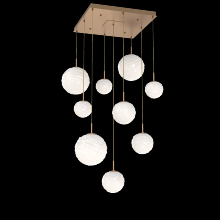  CHB0092-09-NB-WL-C01-L3 - Gaia Square Multi-Pendant Chandelier