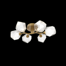  CLB0039-01-GB-C-L1-RTS - Gem 6-Light Flush Mount-Gilded Brass