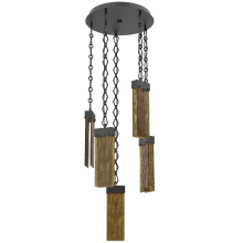 Hammerton CNB0042-05-MB-BG-CH1-L3 - Parallel Round 5pc Multi-Pendant with Chain