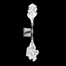  IDB0059-02-SN-BC-L3 - Blossom Double Sconce-Satin Nickel-Blossom Clear Blownglass