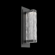  IDB0090-01-MB-TT-L1 - Tabulo Sconce-Matte Black-Tidal Cast Glass