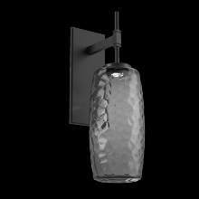  IDB0091-01-MB-S-L1 - Vessel Tempo Sconce (Large)-Matte Black-Smoke Blown Glass-LED 2700K