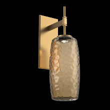  IDB0091-01-NB-B-L1 - Vessel Tempo Sconce (Large)-Novel Brass-Bronze Blown Glass-LED 2700K