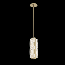  LAB0087-01-GB-TE-001-L2 - Tessera Pendant-Gilded Brass-Tetro Cast Glass