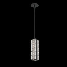  LAB0087-01-MB-TP-001-L2 - Tessera Pendant-Matte Black-Pavé Cast Glass