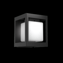  ODB0076-01-TB-HO-L2 - Outdoor Square Box Sconce-Textured Black-Blown Glass