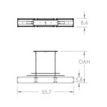 Hammerton PLB0026-0E-BS-FG-001-E2 - Urban Loft Parallel Linear - 55-Inch