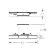 Hammerton PLB0032-0C-GB-FG-001-E2 - Ironwood Linear - 55-Inch