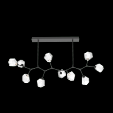  PLB0039-BC-MB-C-001-L3 - Gem 10pc Branch-Matte Black-Clear Blown Glass Gem