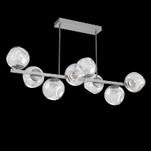  PLB0086-T8-CS-FC-001-L1 - Luna 8pc Twisted Branch-Classic Silver-Floret Inner - Clear Outer-Threaded Rod Suspension-LED 2700K