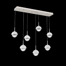  PLB0093-07-BS-WC-C01-L1 - Cabochon Linear Pendant Chandelier