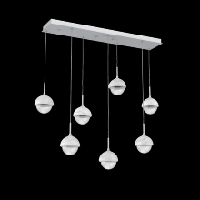  PLB0093-07-CS-WC-C01-L3 - Cabochon Linear Pendant Chandelier