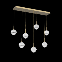  PLB0093-07-GB-WC-C01-L1 - Cabochon Linear Pendant Chandelier