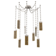 Hammerton SNB0042-09-BS-BG-CH3-L3 - Parallel Multi Light Pendant Multi Port Canopy Beige Silver