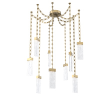 Hammerton SNB0042-09-GB-CG-CH3-L1 - Parallel Multi Light Pendant Multi Port Canopy Gilded Brass