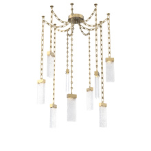 Hammerton SNB0042-09-GB-CR-CH3-L1 - Parallel Multi Light Pendant Multi Port Canopy Gilded Brass