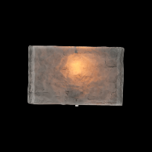  CSB0044-0B-PN-IW-E2 - Textured Glass Square Cover Sconce-0B 11"