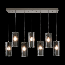 Hammerton PLB0044-09-NB-FG-C01-E2 - Textured Glass Linear 9pc Multi-Pendant