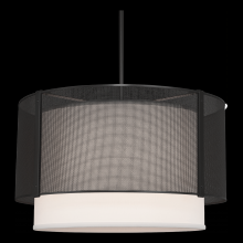  CHB0019-30-MB-SH-001-E2 - Uptown Mesh Drum with Linen Shade-30-Matte Black