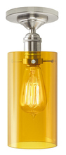  CL179AMBZRT6B - Ceiling Retro Cylinder Amber Glass Bronze 60W Edison E26 Retro Bulb